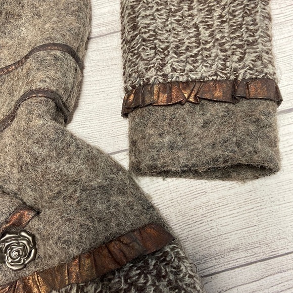 Christopher Banks copper brown wool blend snap closure pea coat trench coat - Picture 13 of 16